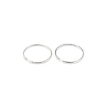 Silver Plated 2 inch Diamond Cut Spring Clip On Hoop Earrings - Simply Whispers