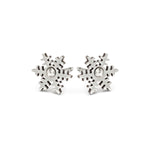 Stainless Steel Crystal Snowflake Stud Earrings - Simply Whispers