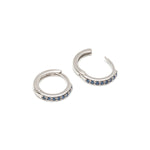 Blue crystal huggie hoops - Simply Whispers