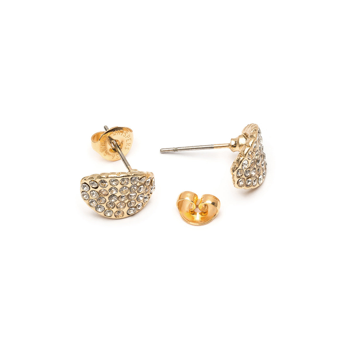 White Pave Stud Earrings - Simply Whispers