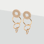 Gold crystal ring dangle earrings - Simply Whispers