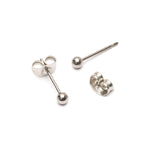 Titanium ball 3 mm stud earrings - Simply Whispers