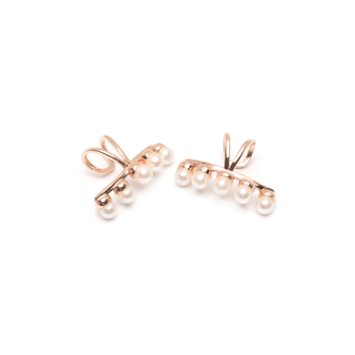 Rose gold pearl ear climber - Simply Whispers