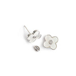 Mother pearl crystal clover stud earrings - Simply Whispers