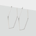 Silver hexagon oversized hoop earrings - Simply Whispers