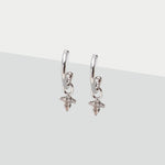 Crystal Cross Half Hoop Earrings - Simply Whispers