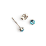 Pale blue titanium stud earrings - Simply Whispers