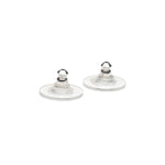 Silver Plated Plastic Disk Bullet Backs Accessory - 1 Pair - Simply Whispers