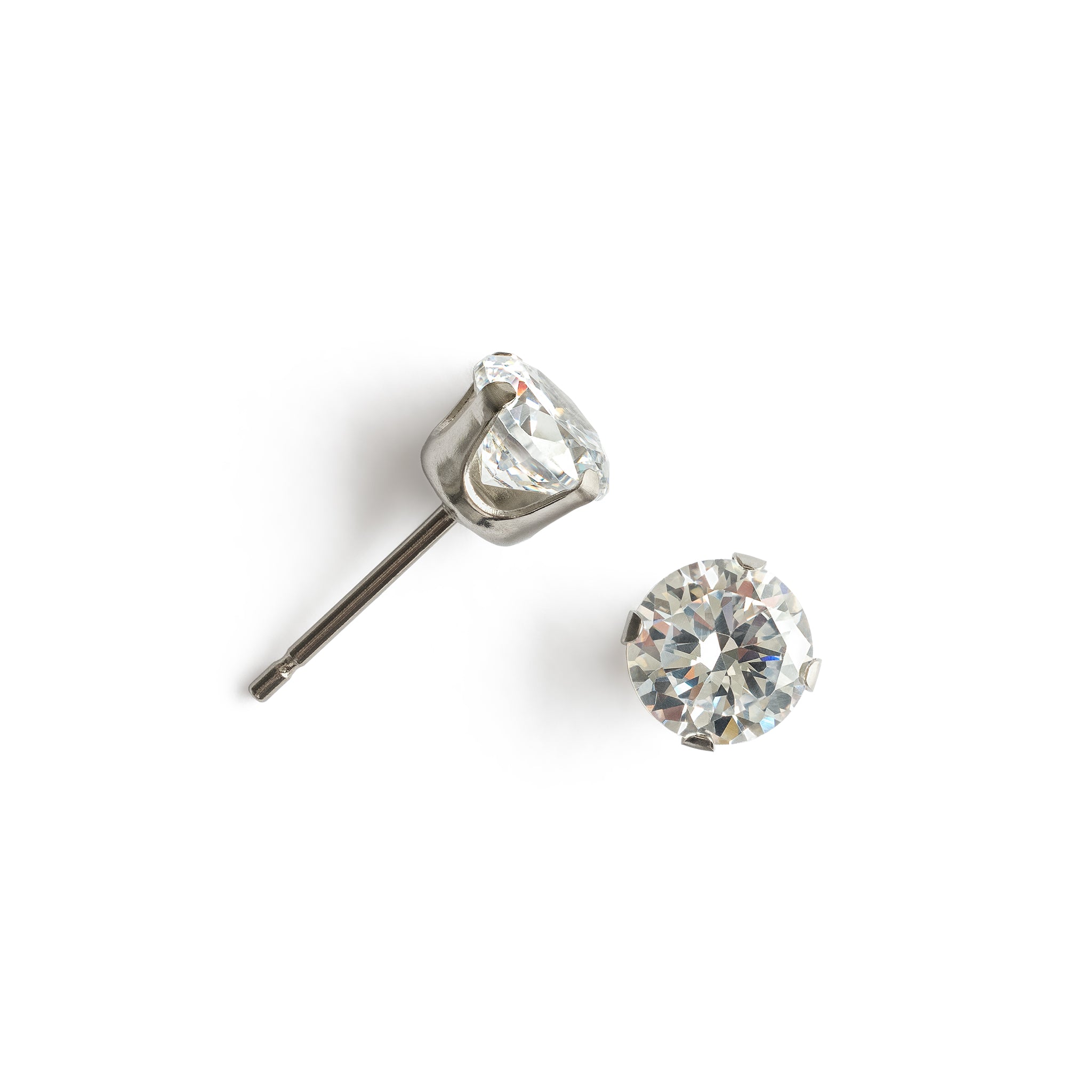 Round Crystal 6mm Stud Earrings - Simply Whispers