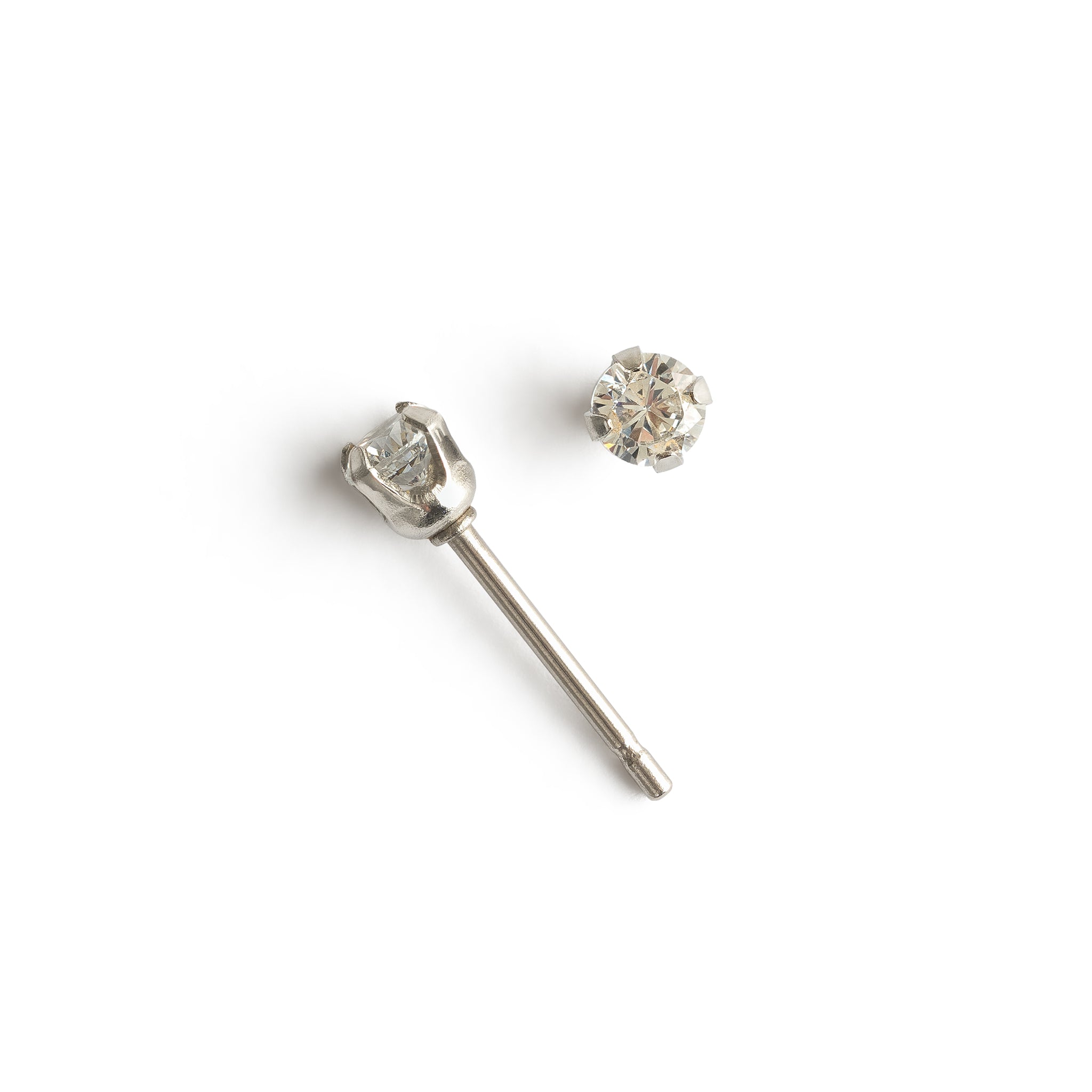 Round Crystal 3mm Stud Earrings - Simply Whispers