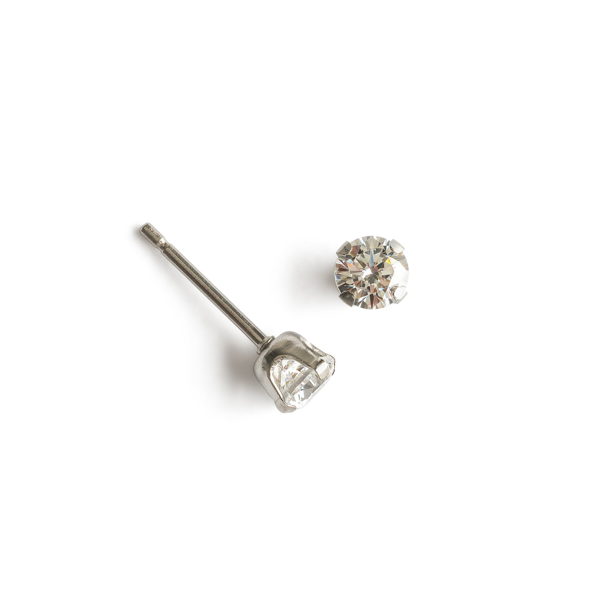 Round Crystal 4mm Stud Earrings - Simply Whispers