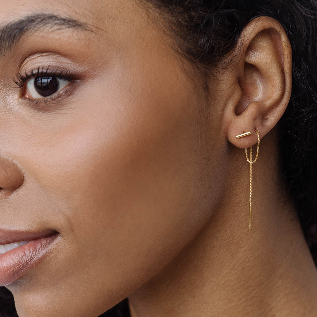 Bar Chain Threader Earring - Simply Whispers