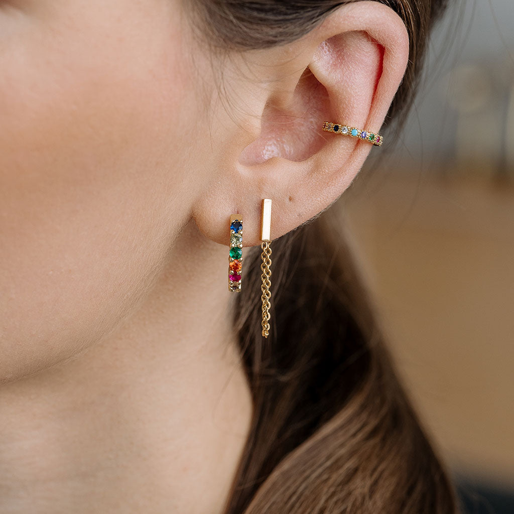 Rainbow Crystal Ear Cuff - Simply Whispers