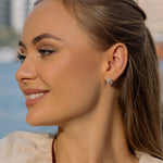 White Pave Stud Earrings - Simply Whispers