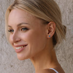 Blue opal titanium stud earrings - Simply Whispers