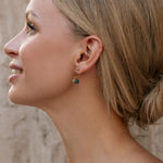 Green Beads Hoop Earrings - Simply Whispers